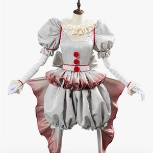 Charming pennywise Costume for teenagers - Gray and Red. 12 years old.